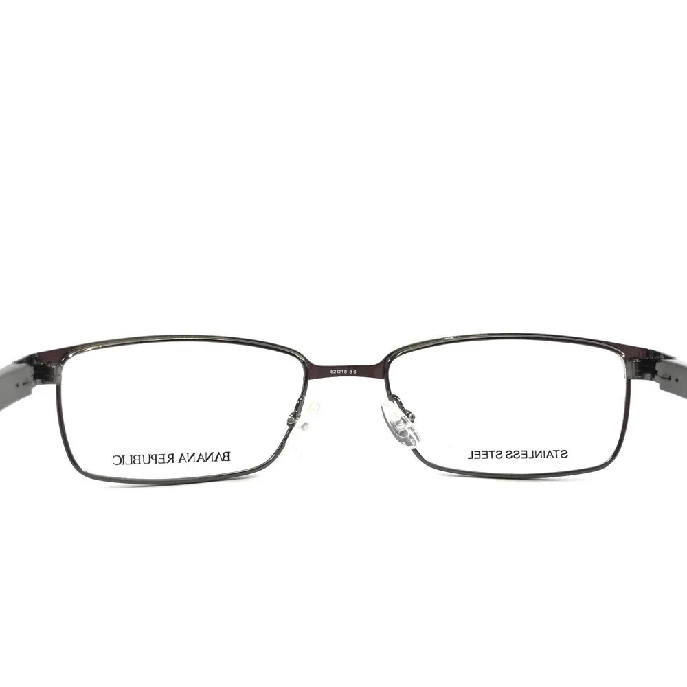 Banana Republic Eyeglasses Frames BR100 TI7 Ruthenium Matte Black Gray 52-18-140